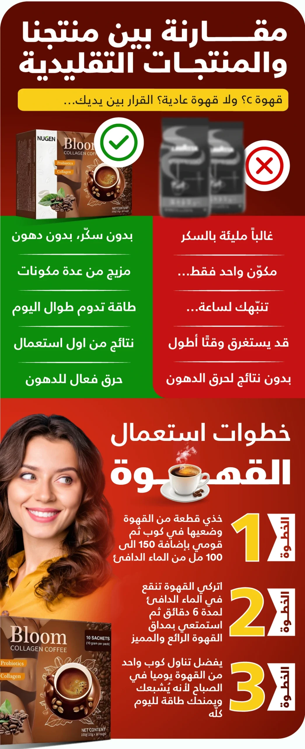 قهوة الكولاجين من نيوجين بلوم